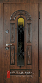 Входные двери МДФ в Хотьково «Двери МДФ со стеклом»